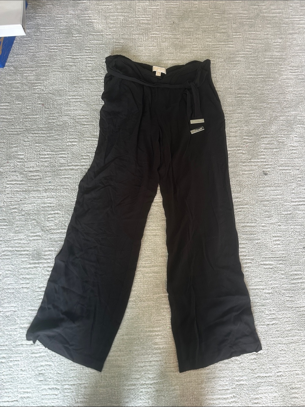 Michael Kors Black Wide-Leg Trousers